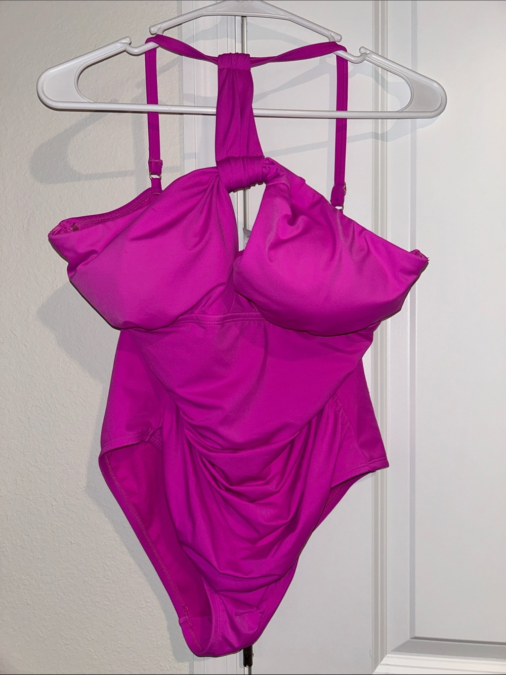 sofia by sofia vergara Fuchsia Halter One-Piece Swimsuit
